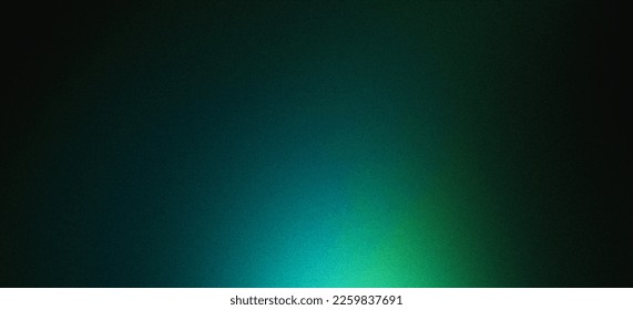 Dark green blue grainy gradient background  black backdrop  noise texture effect webpage header  wide banner size