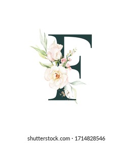 Floral Alphabet Navy Color Letter D Stock Illustration 1136093834 ...