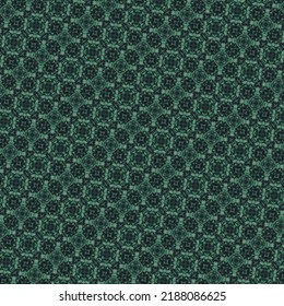 Dark Green Leafy Abstract Pattern Design 