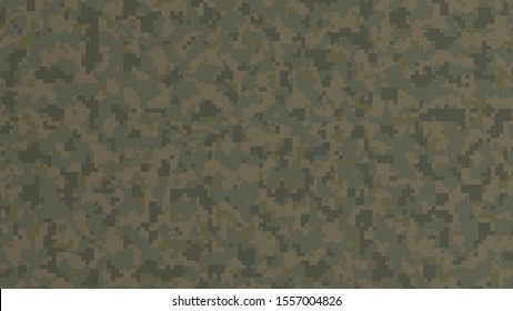 Dark green multi pixel scale digital camouflage , concept for army military pattern,