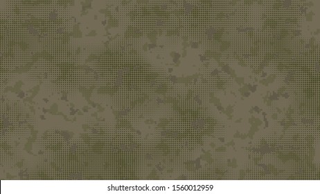 Dark Green Multi Pixel Scale Digital Camouflage , Concept For Army Military Pattern,