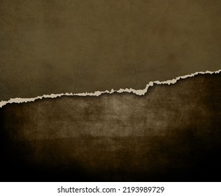 Dark Grunge Style Texture With Torn Paper Overlay Background