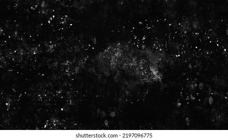 Dark Horror In Black And Grey Monochrome Paper Textured Design. Dust Overlay Crumpled Texture. Dirty Splattered Watercolor Drips . Black Friday Or Halloween Wallpaper Bent Paper Effect	
