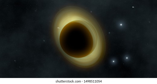 Dark interstellar space. 2d illustration. Black hole. Huge stars in a deep space. Dark cold nebula. Dark night sky. - Shutterstock ID 1498511054