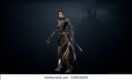 Dark Knight Lady 3d Render