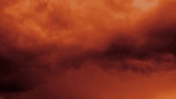 Dark Massive Red Clouds - Background For War Artworks - Abstract 3D Rendering