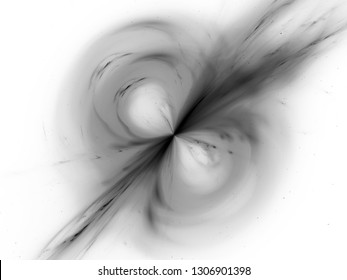 Dark Matter In Electromagetic Field, Computer Generated Abstract Intensity Map, Black And White, 3D Rendering