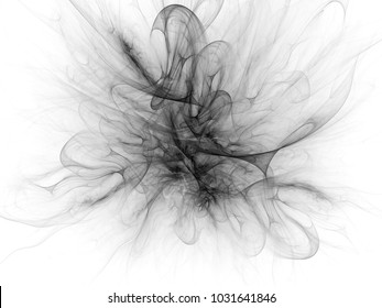 Dark Matter In Space, Black And White Inverted, Computer Generated Abstract Texture For Overlay Or Screen Effect, 3D Rendering