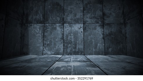 Dark Metal Room Background