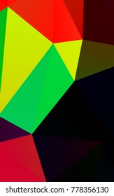 Dark Multicolor, Rainbow triangle mosaic pattern. An elegant bright illustration with gradient. The polygonal design can be used for your web site. - Shutterstock ID 778356130
