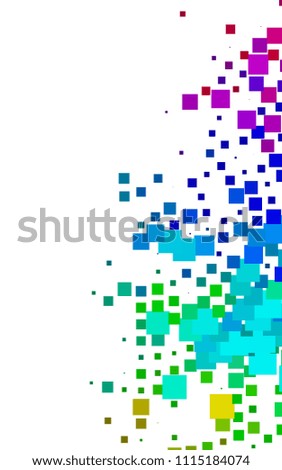 Dark Multicolor, Rainbow vertical blurry rectangular background. Geometric background in square style with gradient. The pattern can be used for brand-new background.