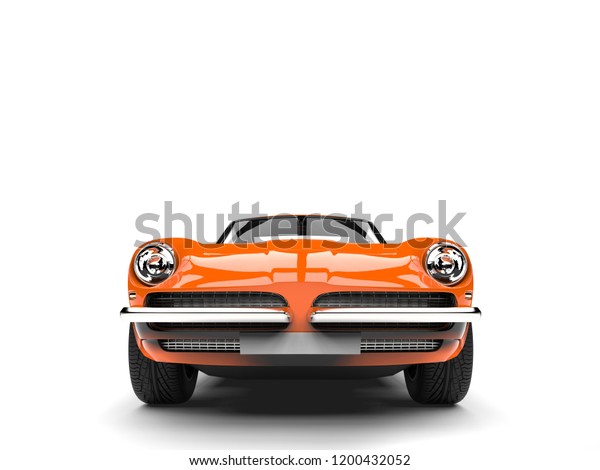 Dark Orange Vintage Race Fast Car Stock Illustration 1200432052