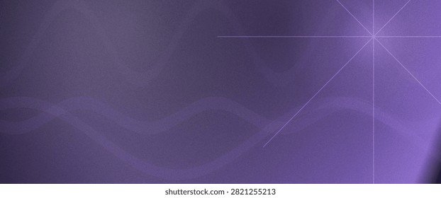 A dark purple background with a subtle light flare and crosshatch lines on a grainy texture