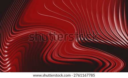 A dark red and black abstract featuring wavy lines that curve and swirl across the frame, creating a dynamic and fluid pattern. The lines vary in thickness and are layered on of each other, giving a sense of depth and texture to the background is black, which helps to accentuate the red lines.