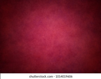 A dark red paper background with mottled grunge patterns.
