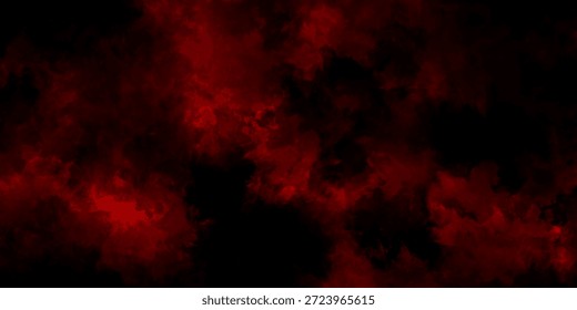 Dark red powder explosion cloud on black background. Abstract red and black grunge texture smoke. smoke fog misty texture overlay on dark black. paranormal red mystic smoke, clouds for movie.