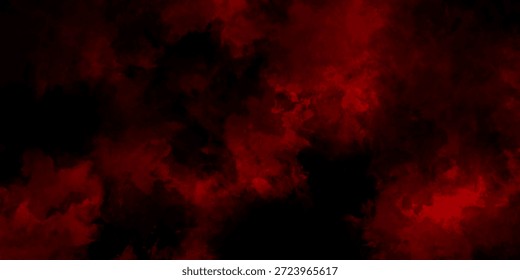 Dark red powder explosion cloud on black background. Abstract red and black grunge texture smoke. smoke fog misty texture overlay on dark black. paranormal red mystic smoke, clouds for movie.