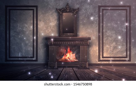 1000 Burning Fireplace Stock Images Photos Vectors Shutterstock