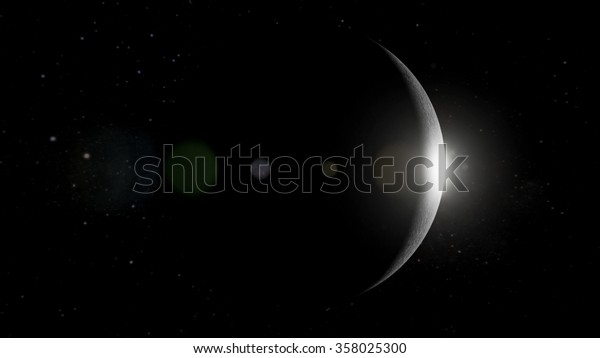 Dark side of the moon - Background\
material (Elements of this image furnished by\
NASA)