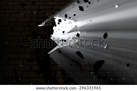 Similar – Image, Stock Photo View through a shattered glass window into a long abandoned Lost Place.