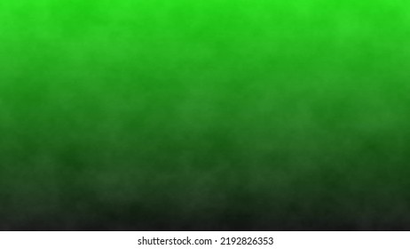 Dark Smoke On A Green Screen, Chroma Key Background. 3d Illustration.