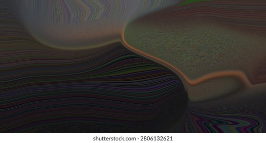 Dark, swirling abstract with distorted waves and organic shapes. Rich, deep colors blend to form an enigmatic, fluid pattern, evoking motion and depth. Surreal and artistic.
