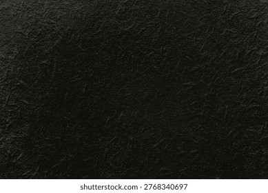 Dark textured background with a rough, crumpled paper-like appearance in deep black color.