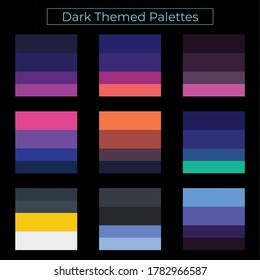 Dark Themed Gradient Color Palette