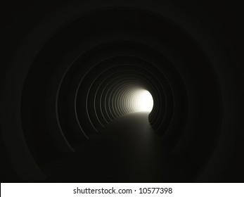 Dark Tunnel With Light