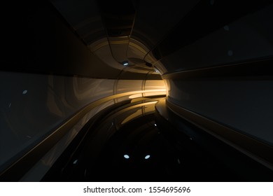 Dark tunnel and light at the end  3d rendering  Computer digital drawing 