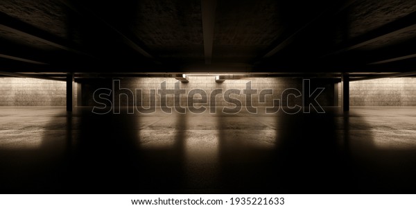 Dark\
Underground Hangar Garage Warehouse Concrete Asphalt Cement Glossy\
Industrial Tunnel Corridor Neon Blue Orange Warm Sci Fi Empty\
Showroom Parking Cyber 3D Rendering\
Illustration