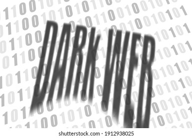 Dark web concept. Dark web matrix background