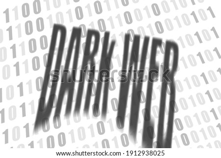 Dark web concept. Dark web matrix background