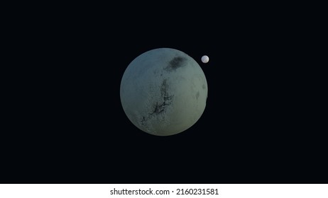 A Dark White Planet In Solar System Formation, 3D Illustration, Can Be Used As Wallpaper, Background, Painting Or Story Book