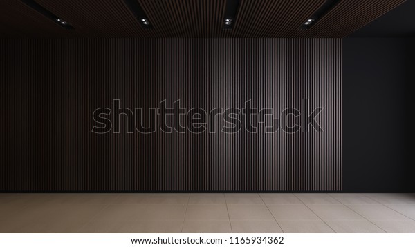 Dark Wooden Strip Wall Ceiling Track Stock Illustration 1165934362