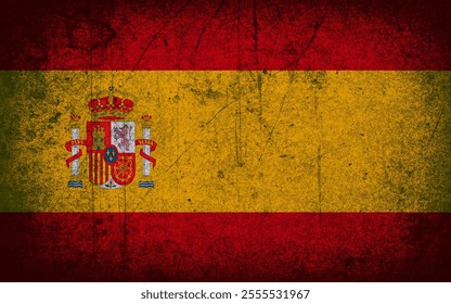 dark-grey-grunge-texture-halftone-simple-image-vector-design-Spain-Flag.jpg: Dark grey grunge texture with a halftone effect, creating a simple yet striking vector design inspired by the Spain flag. - Powered by Shutterstock