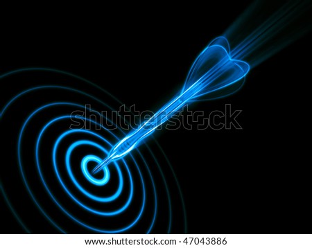 Dart hitting target