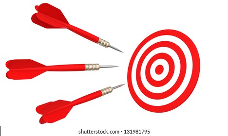 darts flying in aim