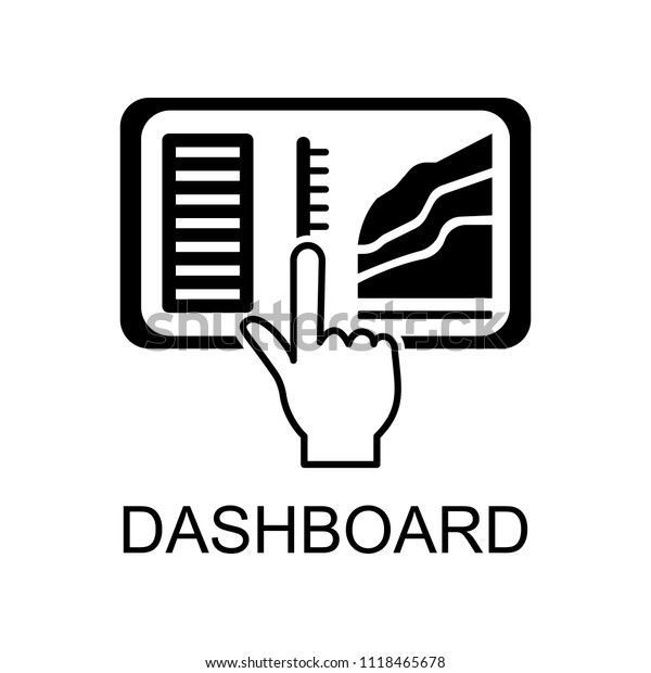 dashboard icon. Element of\
Software development signs with name for mobile concept and web\
apps. Detailed dashboard icon can be used for web and mobile on\
white\
background