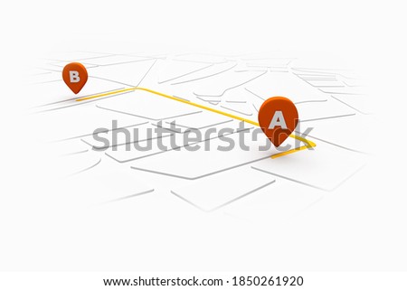 Dashboard theme creative infographic of city map navigation. 3d rendering. 3d illustration