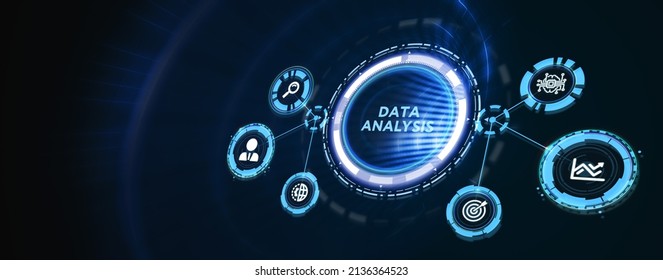 Data Analysis for Business and Finance Concept. Information report for digital business strategy. Business, technology, internet and networking concept. 3d illustration