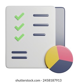 Data Analysis Chart 3D Rendering Illustration