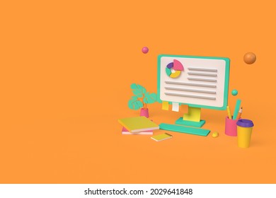 data analysis concept design 3d rendering illustration