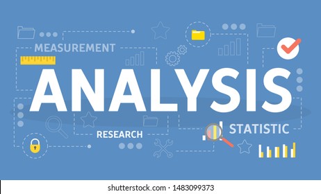 Data analysis concept. Idea of business strategy. Finance statistics research and testing. Isolated flat illustration