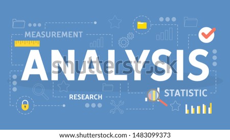 Data analysis concept. Idea of business strategy. Finance statistics research and testing. Isolated flat illustration