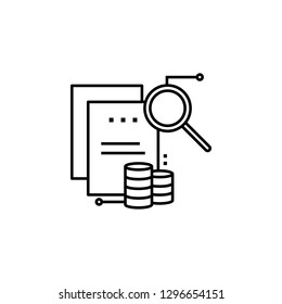 data analysis, magnifier, database icon. Element of data analysis icon for mobile concept and web apps. Detailed data analysis, magnifier, database icon can be used for web