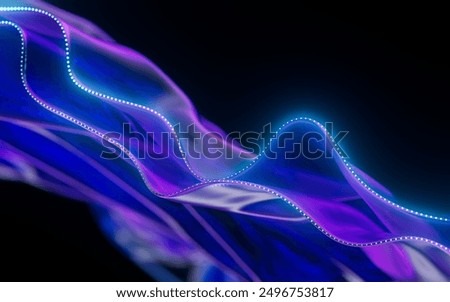 Data analytics fabric artificial intelligence technology 3D Illustration