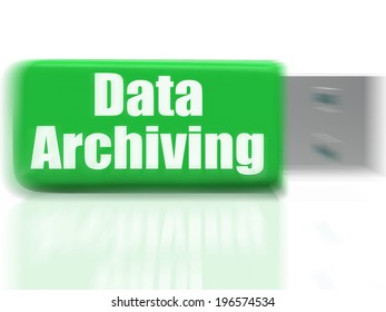 Data Archiving USB drive Showing Files Organization Storing And Transfer