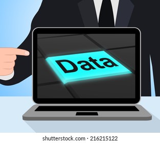 Data Button Displaying Facts Information Knowledge