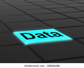 Data Button Showing Facts Information Knowledge